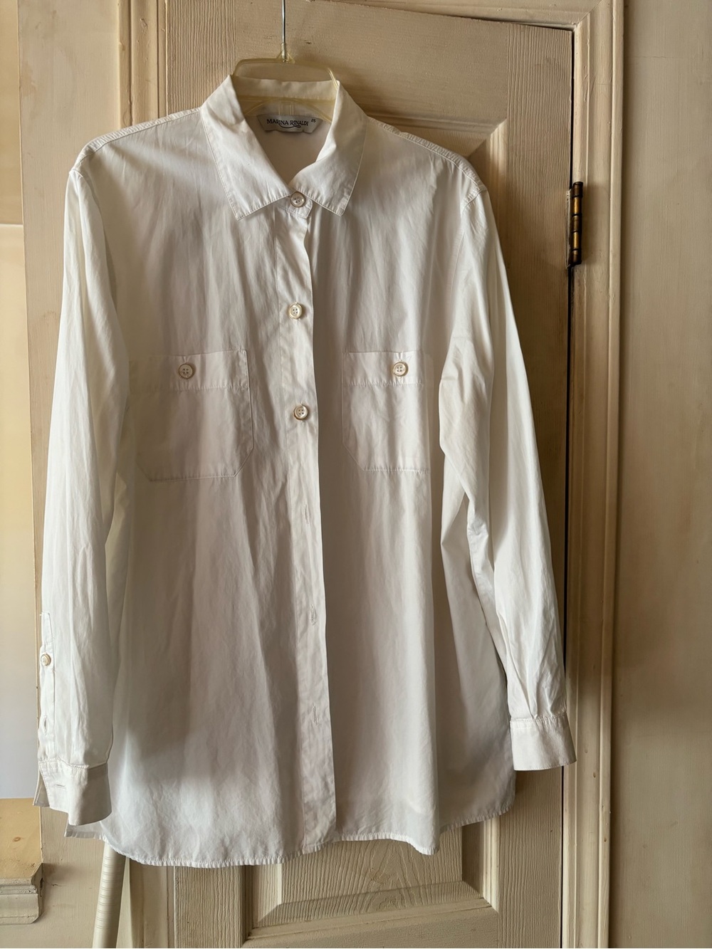 Marina Rinaldi White Button-Front Casual Shirt